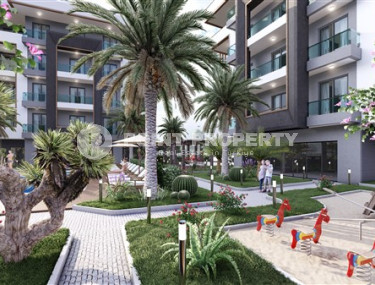 Two bedroom apartment, 75m², in a residence with a swimming pool under construction in Oba, Alanya-id-1636-photo-3
