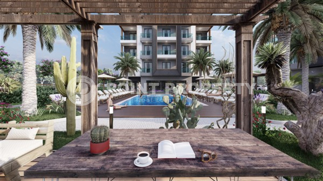 Two bedroom apartment, 75m², in a residence with a swimming pool under construction in Oba, Alanya-id-1636-photo-4