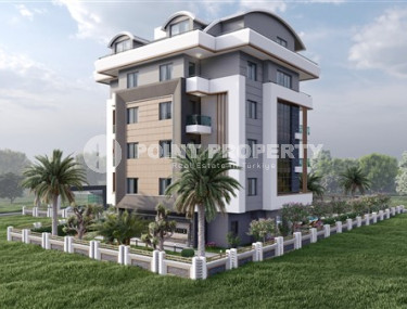 Two bedroom apartment, 75m², in a residence with a swimming pool under construction in Oba, Alanya-id-1636-photo-5
