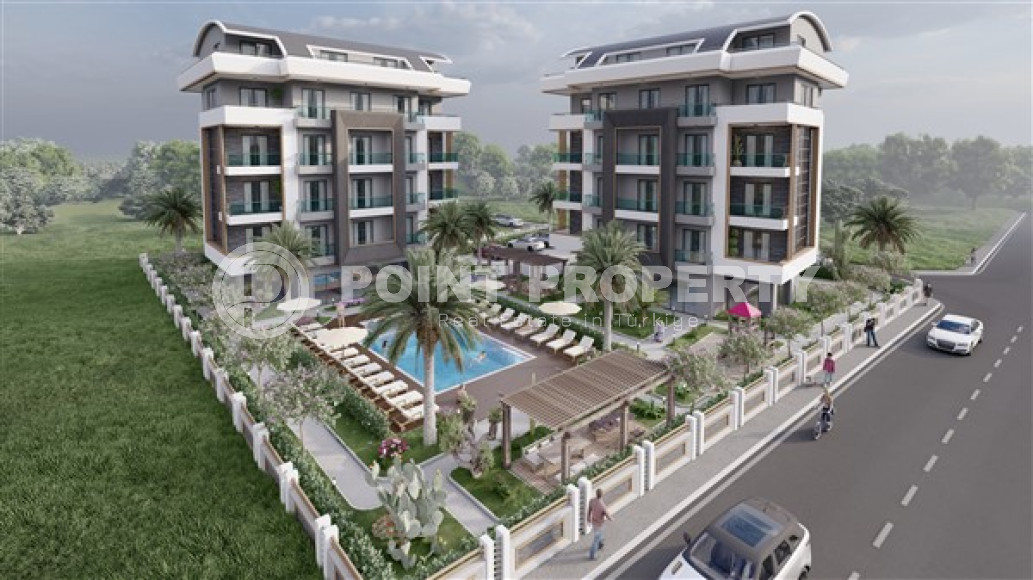 Two bedroom apartment, 75m², in a residence with a swimming pool under construction in Oba, Alanya-id-1636-photo-8