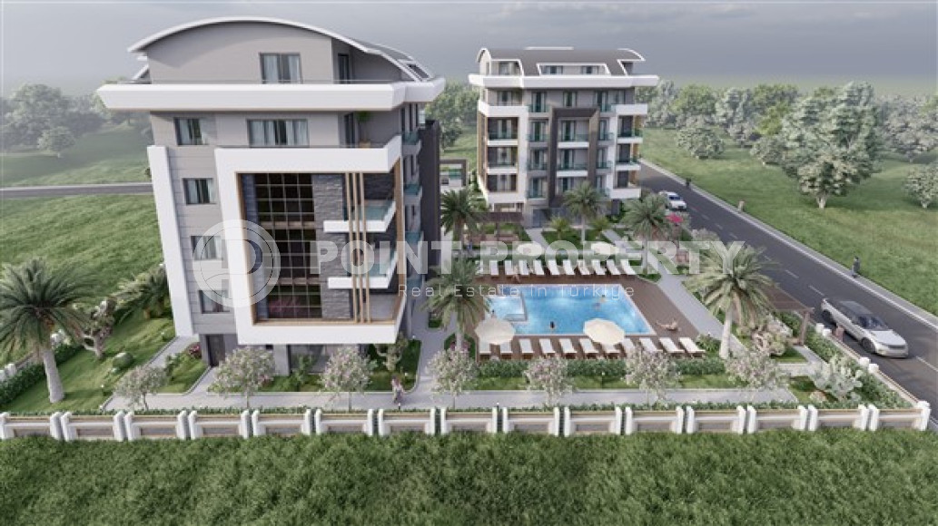 Two bedroom apartment, 75m², in a residence with a swimming pool under construction in Oba, Alanya-id-1636-photo-11