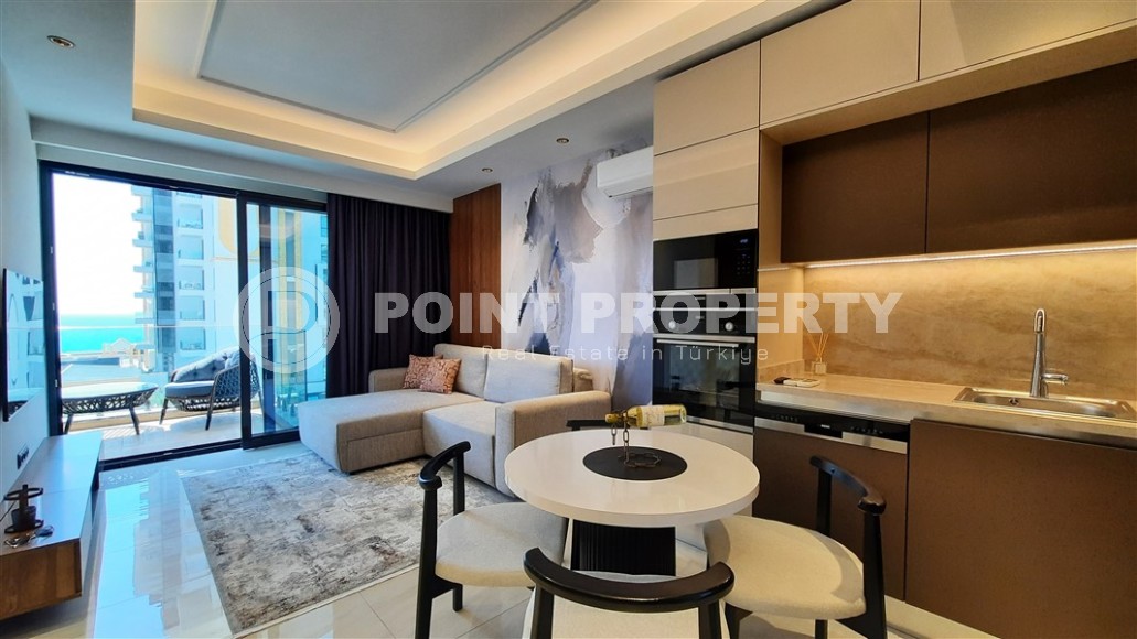 Уютная квартира с видом на море и инфраструктурный комплекс в Махмутларе, Алания.-id-8141-фото-2