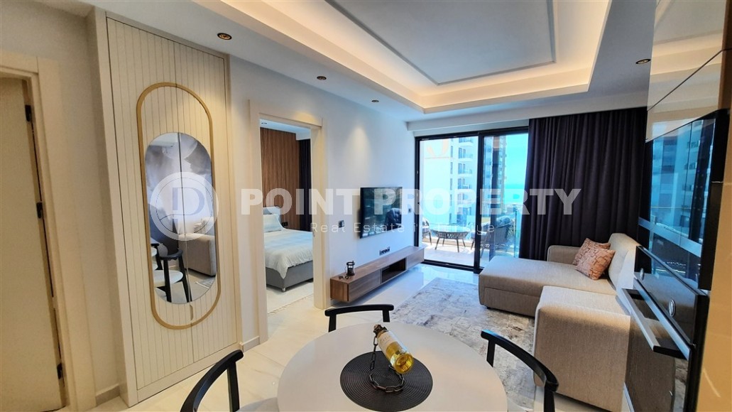 Уютная квартира с видом на море и инфраструктурный комплекс в Махмутларе, Алания.-id-8141-фото-3