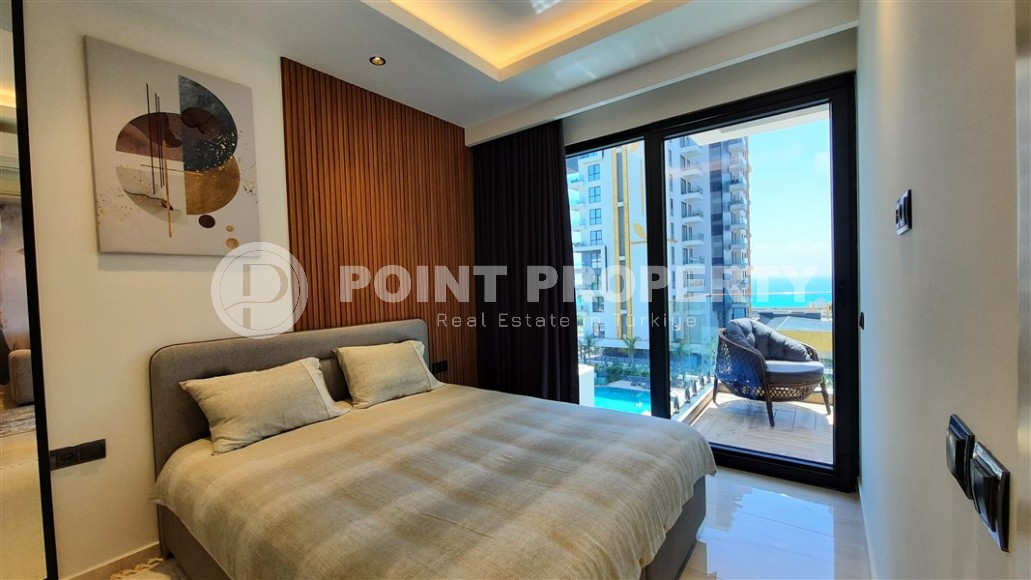 Уютная квартира с видом на море и инфраструктурный комплекс в Махмутларе, Алания.-id-8141-фото-6