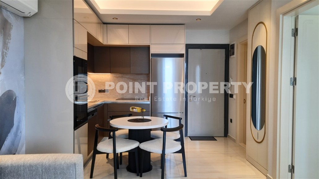 Уютная квартира с видом на море и инфраструктурный комплекс в Махмутларе, Алания.-id-8141-фото-7