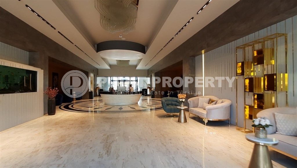 Уютная квартира с видом на море и инфраструктурный комплекс в Махмутларе, Алания.-id-8141-фото-9