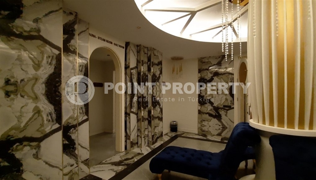 Уютная квартира с видом на море и инфраструктурный комплекс в Махмутларе, Алания.-id-8141-фото-11