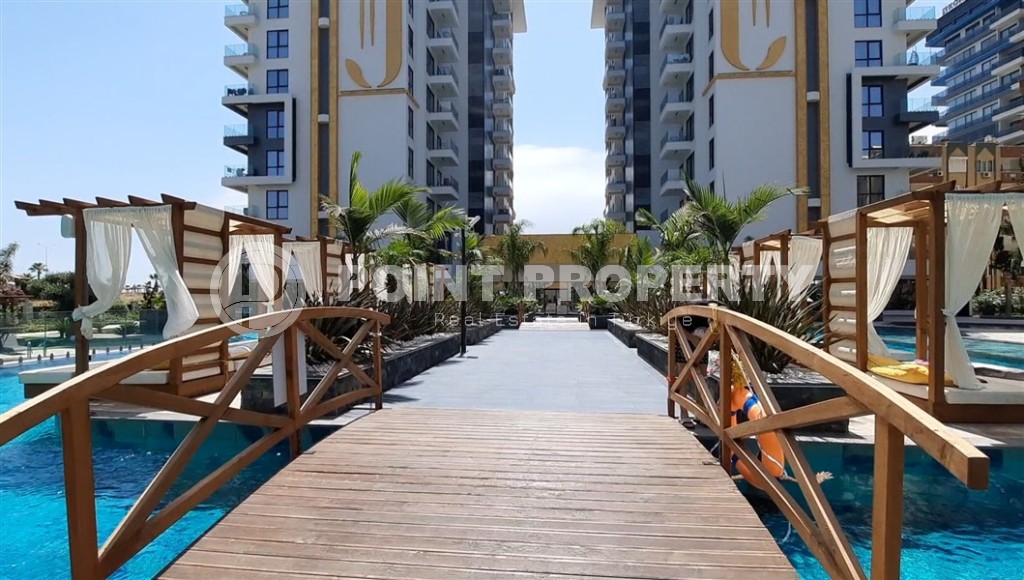 Уютная квартира с видом на море и инфраструктурный комплекс в Махмутларе, Алания.-id-8141-фото-15