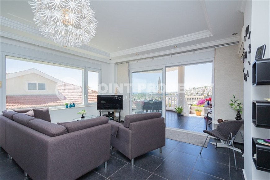 Роскошная квартира 2+1 с собственным садом и видом на море в Конаклы-id-8177-фото-3