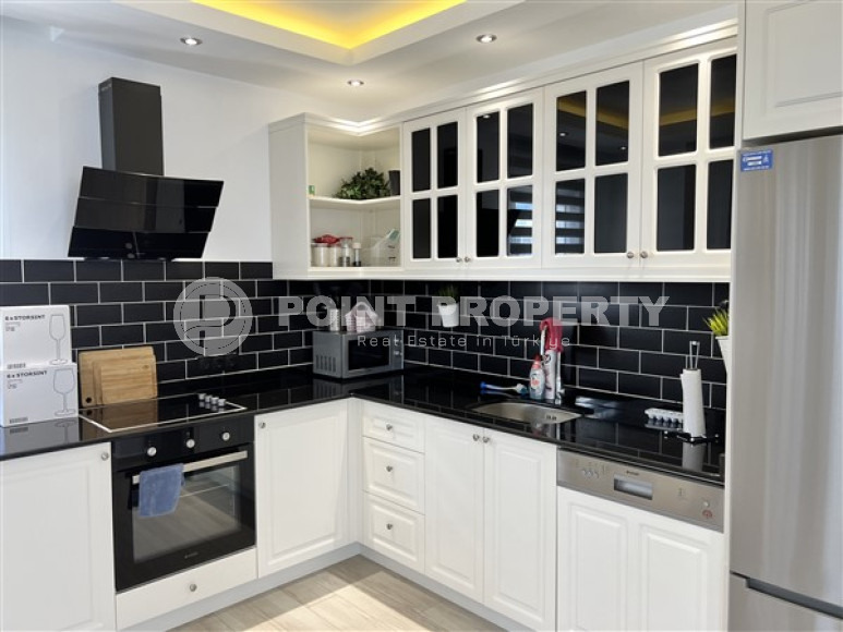 Stylish three-room apartment, 110m², with sea views in Avsallar area, Alanya, 900m from the sea-id-1641-photo-9