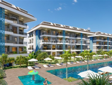 Просторная двухкомнатная квартира на завершающем этапе строительтсва, 75 м2, в элитном районе Кестель, Алания, 200 метров до моря-id-1646-фото-1