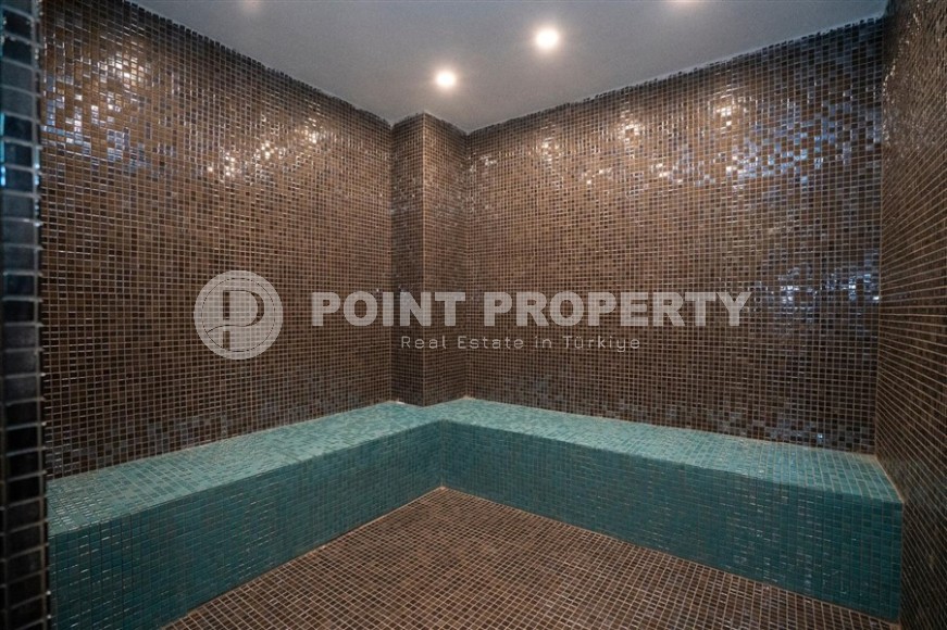 Квартира с одной спальней,50м², в комплексе премиум класса в 500м от моря в районе Кестель, Алания-id-1625-фото-11