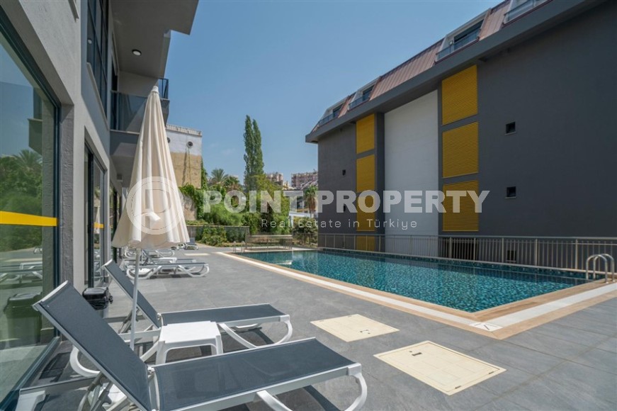 Квартира с одной спальней,50м², в комплексе премиум класса в 500м от моря в районе Кестель, Алания-id-1625-фото-15