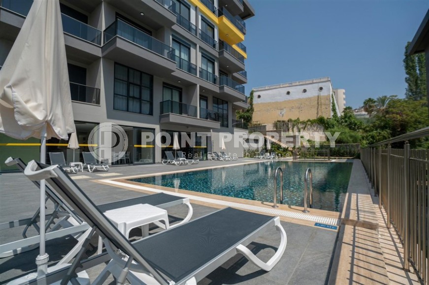 Квартира с одной спальней,50м², в комплексе премиум класса в 500м от моря в районе Кестель, Алания-id-1625-фото-16