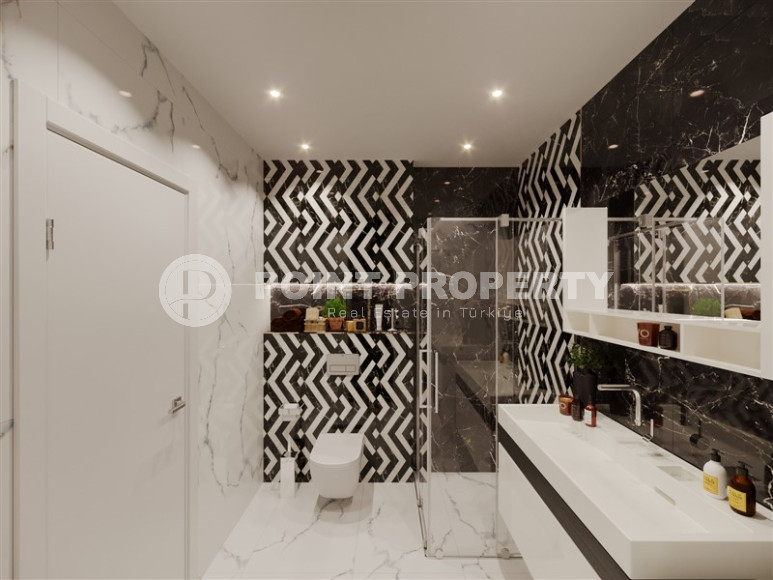 Квартиры на продажу в жилом комплексе на этапе строительства в районе Махмутлар, в 2500 метрах от моря. Беспроцентная рассрочка. 47- 100 м2.-id-1092-фото-7