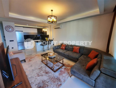 Видовая квартира с одной спальней, 70м², на первой береговой линии в элитном комплексе Каргыджака, Аланья-id-1654-фото-2