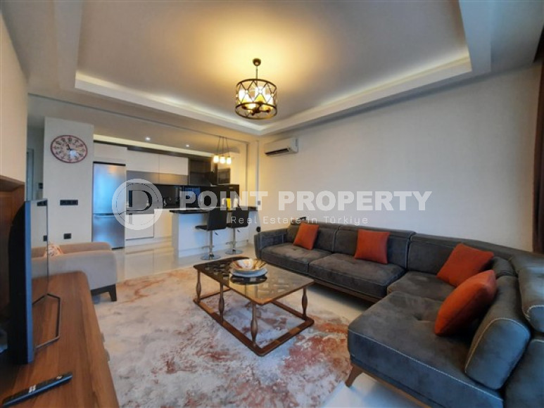 Видовая квартира с одной спальней, 70м², на первой береговой линии в элитном комплексе Каргыджака, Аланья-id-1654-фото-4