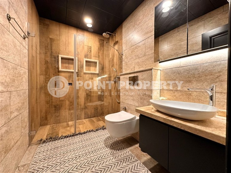 Двухуровневая квартира 2+1 с шикарным собственным садом в 100 м от Средиземного моря!-id-8310-фото-19