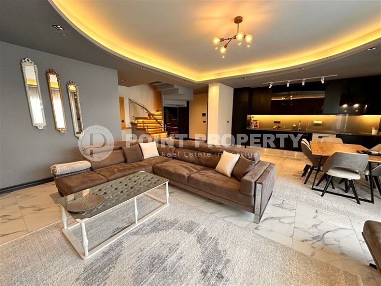 Двухуровневая квартира 2+1 с шикарным собственным садом в 100 м от Средиземного моря!-id-8310-фото-5