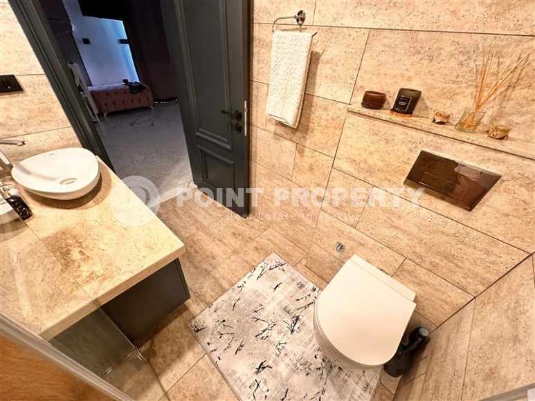 Двухуровневая квартира 2+1 с шикарным собственным садом в 100 м от Средиземного моря!-id-8310-фото-18