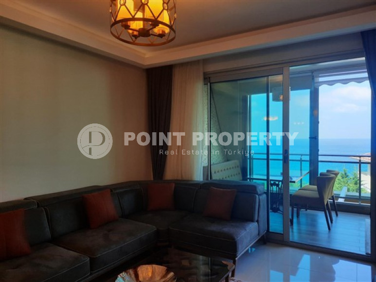 Видовая квартира с одной спальней, 70м², на первой береговой линии в элитном комплексе Каргыджака, Аланья-id-1654-фото-10