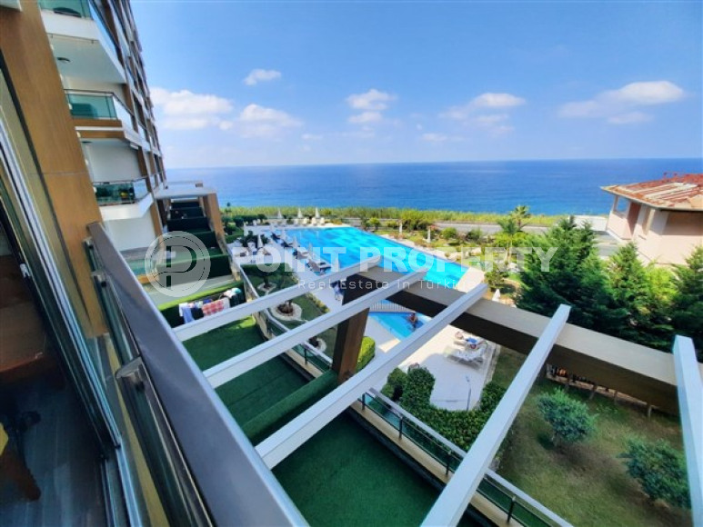 Видовая квартира с одной спальней, 70м², на первой береговой линии в элитном комплексе Каргыджака, Аланья-id-1654-фото-13