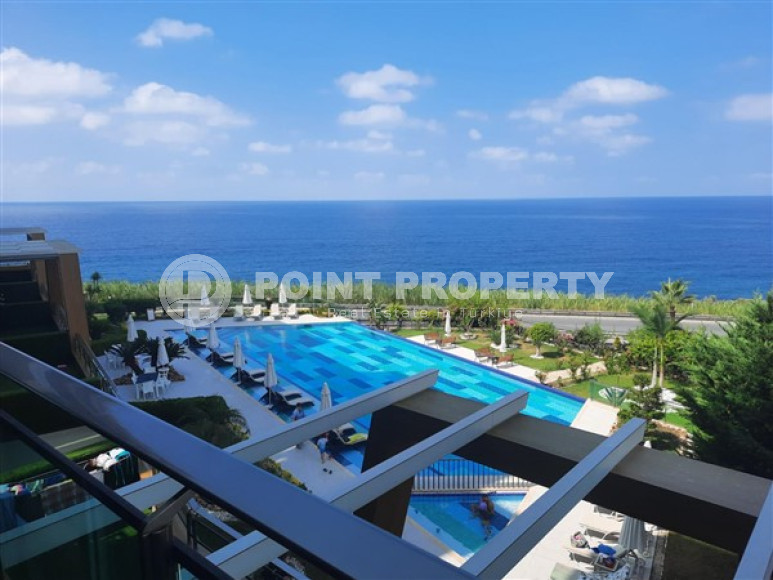 Видовая квартира с одной спальней, 70м², на первой береговой линии в элитном комплексе Каргыджака, Аланья-id-1654-фото-14