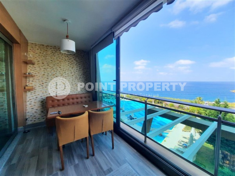 Видовая квартира с одной спальней, 70м², на первой береговой линии в элитном комплексе Каргыджака, Аланья-id-1654-фото-15