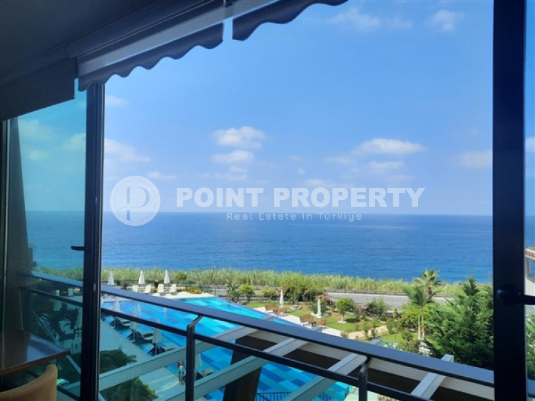 Видовая квартира с одной спальней, 70м², на первой береговой линии в элитном комплексе Каргыджака, Аланья-id-1654-фото-23