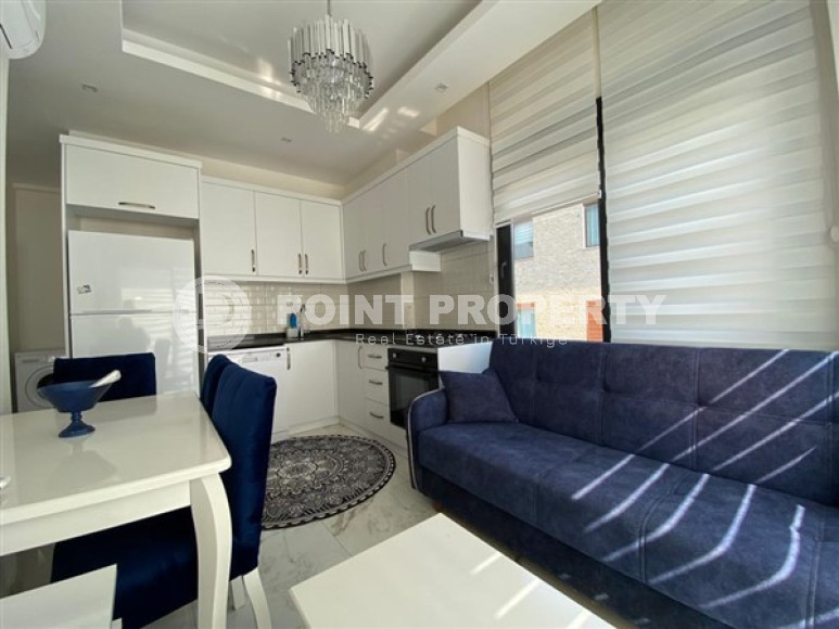 Меблированная двухкомнатная квартира 1+1, в новой резиденции в 250м от моря в районе Кестель, Алания-id-1662-фото-3