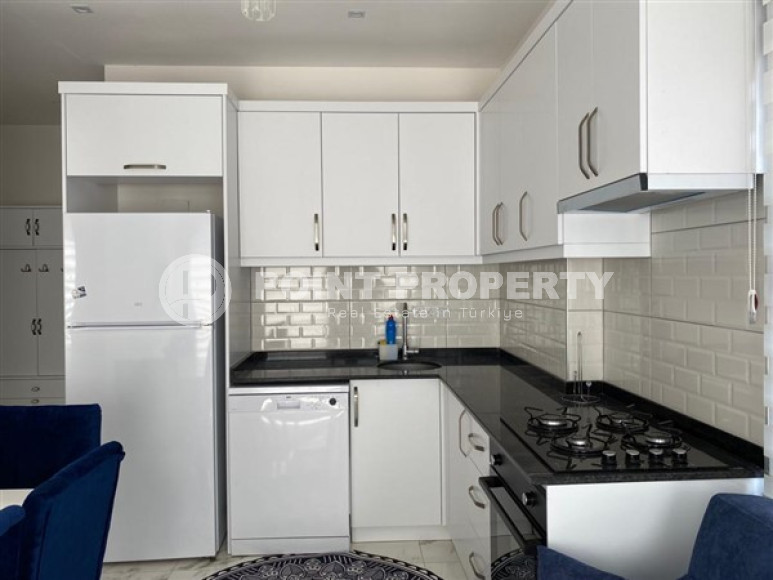 Меблированная двухкомнатная квартира 1+1, в новой резиденции в 250м от моря в районе Кестель, Алания-id-1662-фото-5