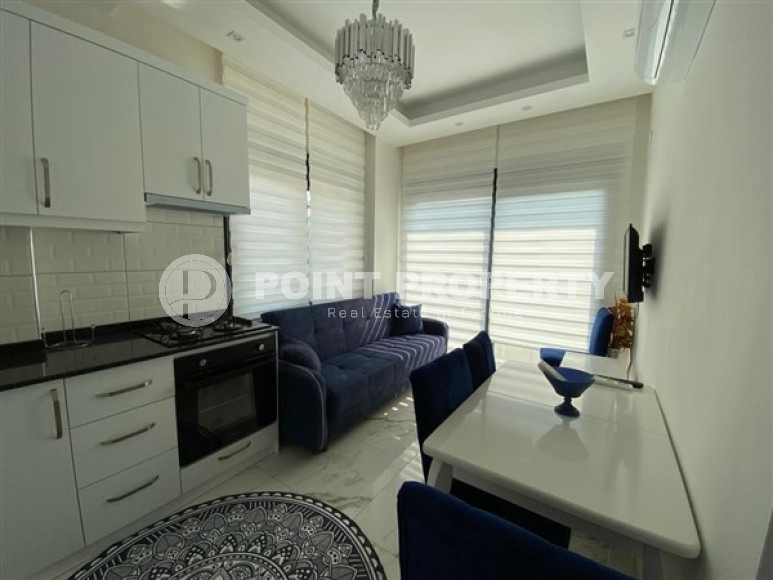 Меблированная двухкомнатная квартира 1+1, в новой резиденции в 250м от моря в районе Кестель, Алания-id-1662-фото-6