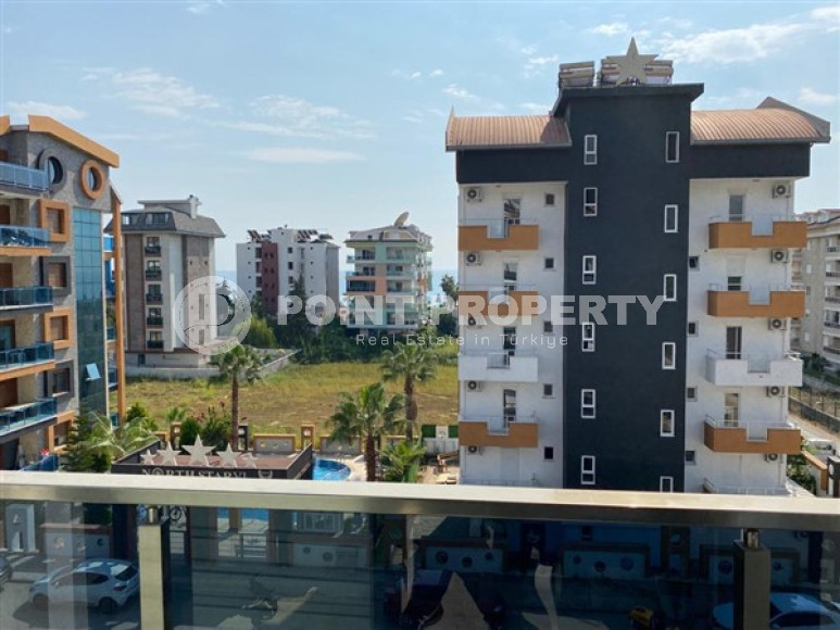 Меблированная двухкомнатная квартира 1+1, в новой резиденции в 250м от моря в районе Кестель, Алания-id-1662-фото-14