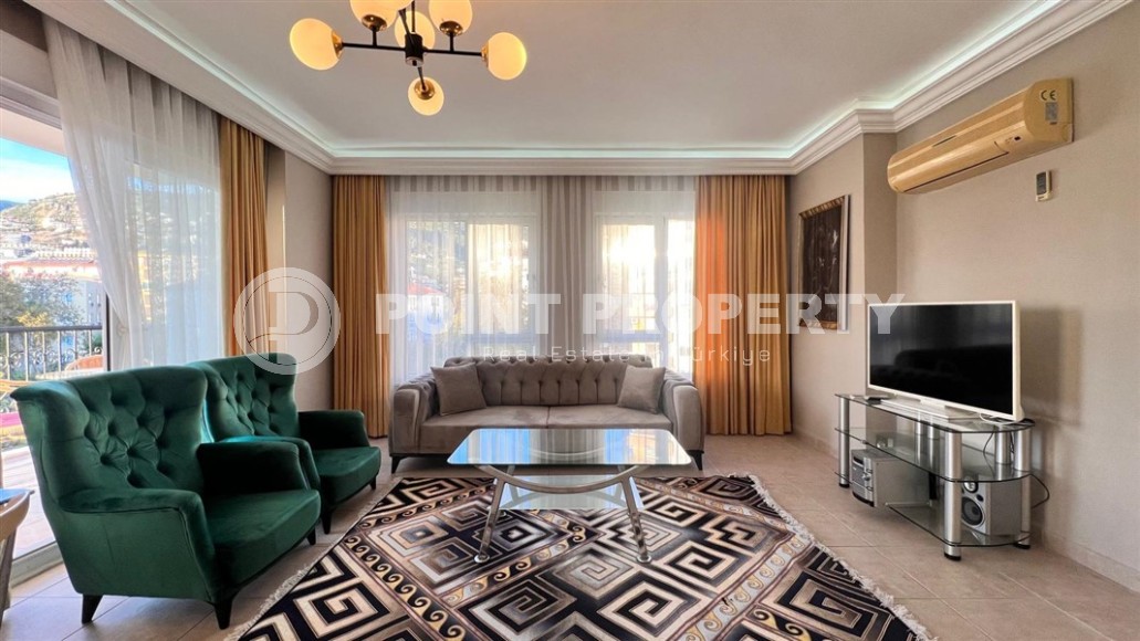 Квартира 2+1 в центральной части Алании с открытым видам на город и горы-id-8456-photo-2