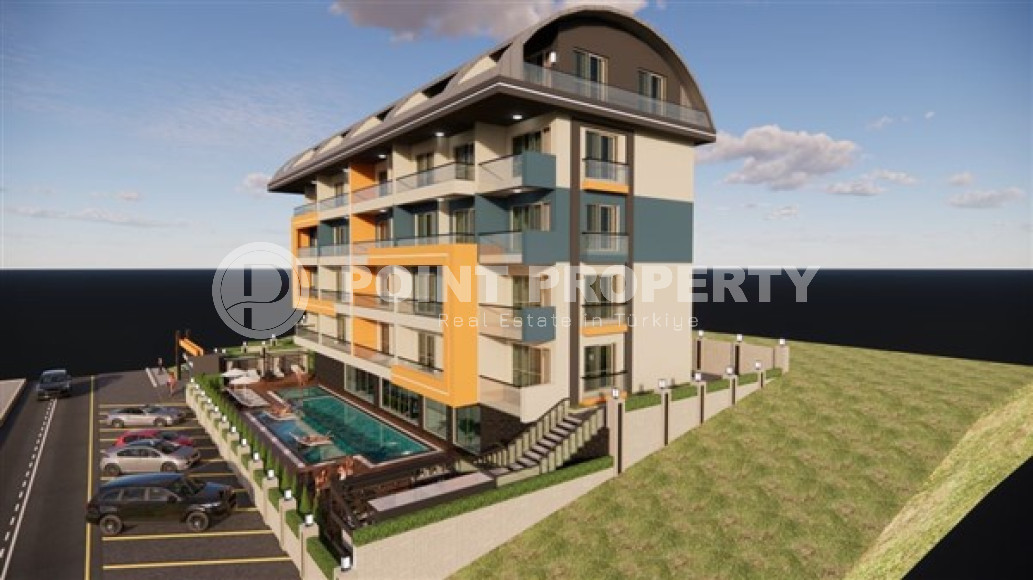 One bedroom apartment, 51m² in a residence under construction, at the foot of the mountains in Mahmutlar, Alanya-id-1665-photo-7