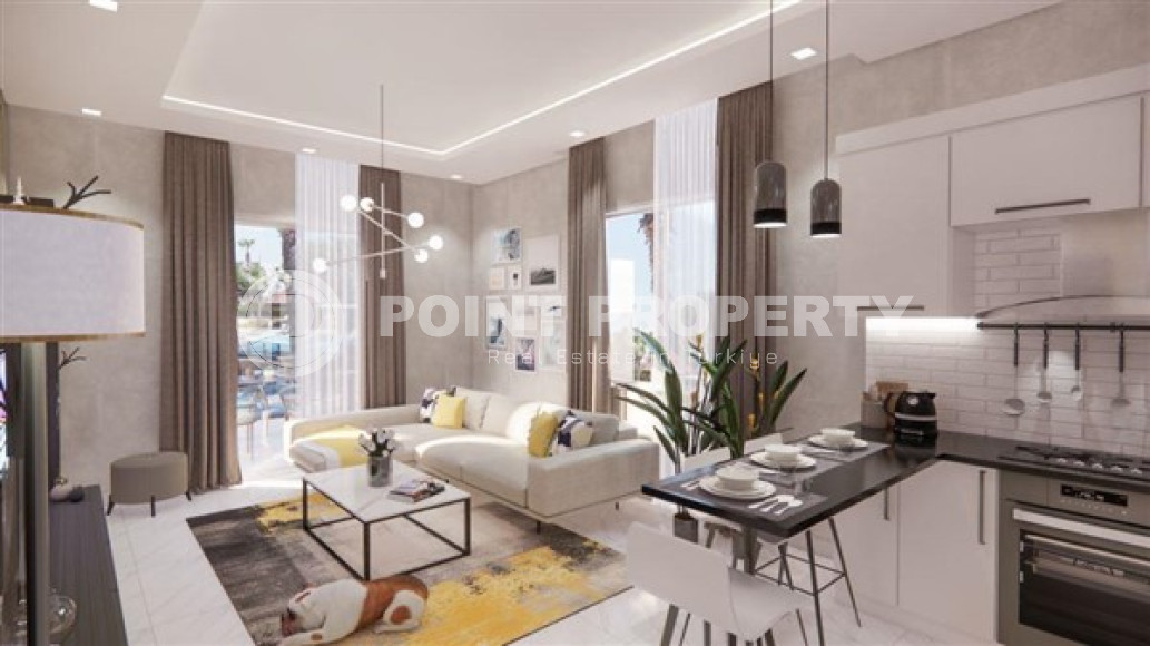 One bedroom apartment, 51m² in a residence under construction, at the foot of the mountains in Mahmutlar, Alanya-id-1665-photo-32