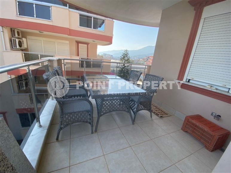 View furnished apartment, 115m², in a cozy residence with infrastructure in Oba, Alanya-id-1669-photo-4