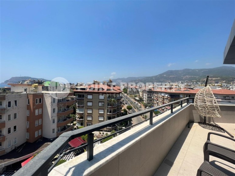 Меблированный дуплекс 100 м² в Оба: 250 м до моря с великолепным видом-id-8611-фото-15