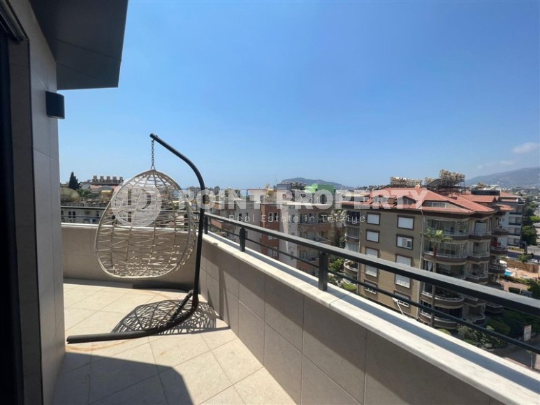 Меблированный дуплекс 100 м² в Оба: 250 м до моря с великолепным видом-id-8611-фото-16