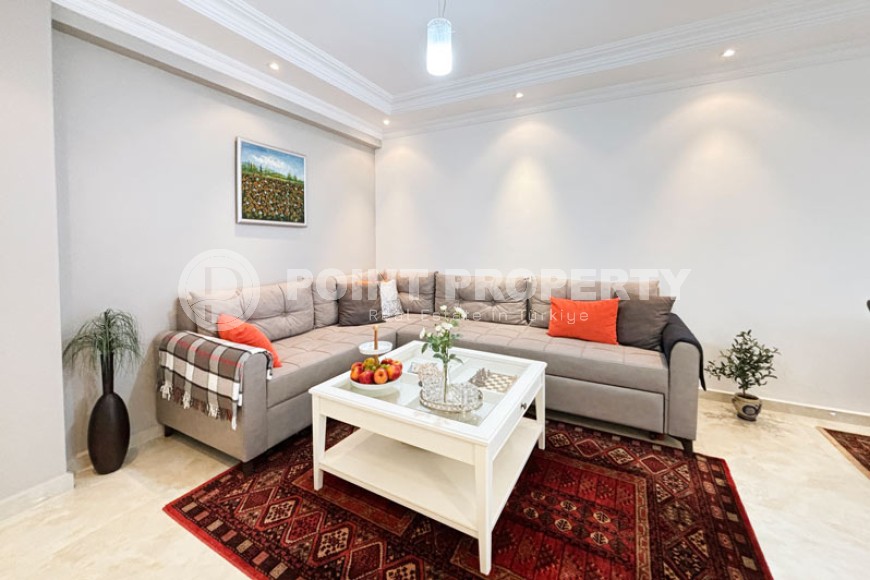 Квартира 1+1, с мебелью и бытовой техникой, в 500 метрах от моря, в центре района Тосмур-id-6687-фото-2