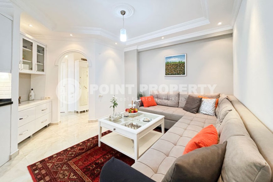 Квартира 1+1, с мебелью и бытовой техникой, в 500 метрах от моря, в центре района Тосмур-id-6687-фото-3