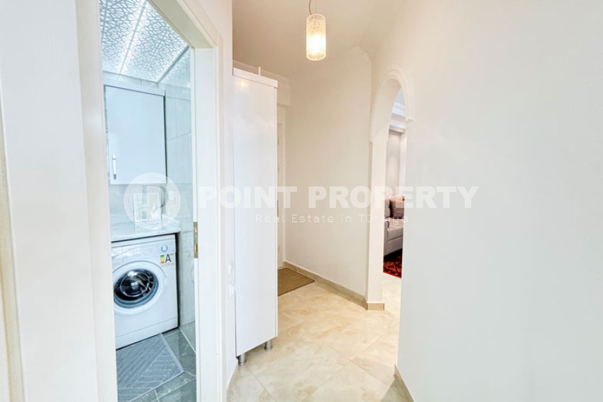 Квартира 1+1, с мебелью и бытовой техникой, в 500 метрах от моря, в центре района Тосмур-id-6687-фото-16