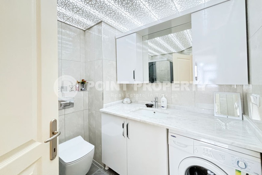 Квартира 1+1, с мебелью и бытовой техникой, в 500 метрах от моря, в центре района Тосмур-id-6687-фото-17