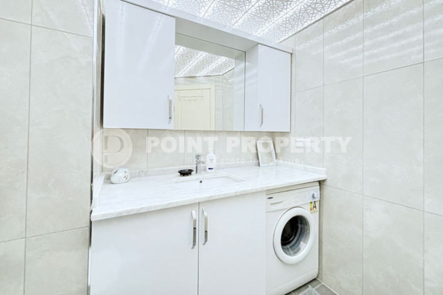 Квартира 1+1, с мебелью и бытовой техникой, в 500 метрах от моря, в центре района Тосмур-id-6687-фото-19