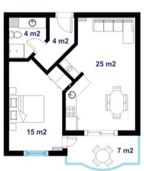 Квартира 1+1, с мебелью и бытовой техникой, в 500 метрах от моря, в центре района Тосмур-id-6687-фото-33