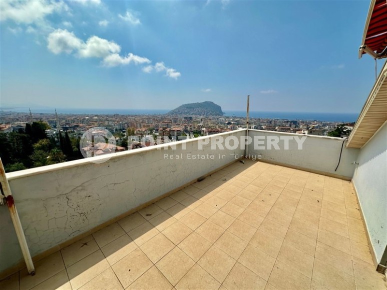 Дуплекс 110 м² в центре Аланьи с потрясающим видом на море, ВНЖ-id-8640-фото-10