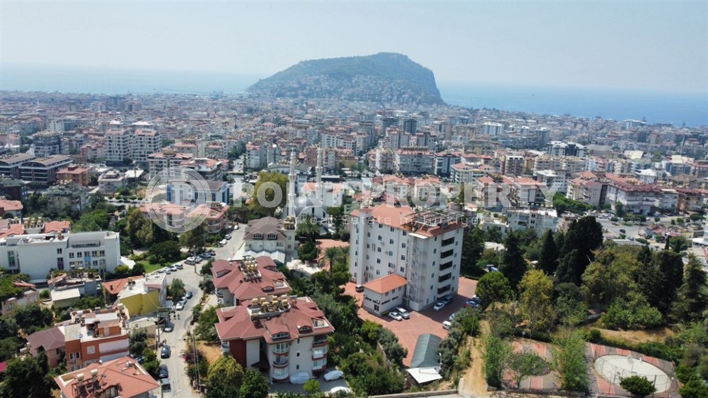 Дуплекс 110 м² в центре Аланьи с потрясающим видом на море, ВНЖ-id-8640-фото-16