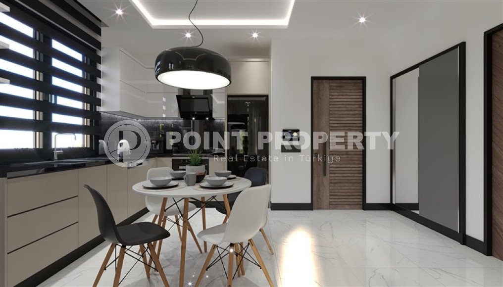 Двухкомнатная квартира, 50м², в комплексе на этапе строительства в центре Алании, 150м от пляжа Кейкубат-id-1676-фото-8