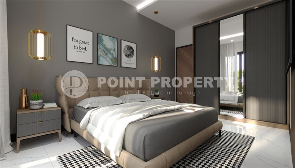 Двухкомнатная квартира, 50м², в комплексе на этапе строительства в центре Алании, 150м от пляжа Кейкубат-id-1676-фото-10