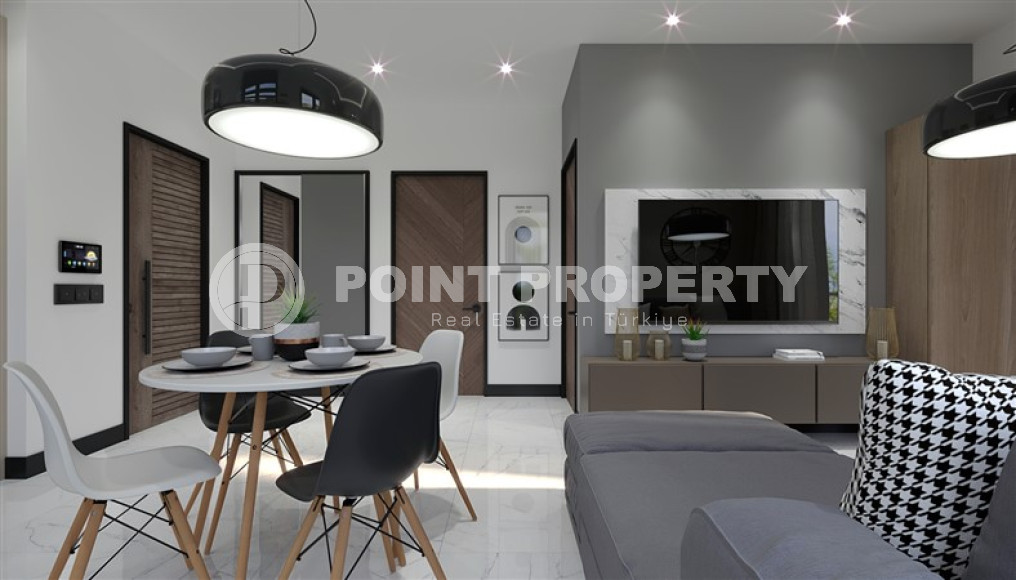 Двухкомнатная квартира, 50м², в комплексе на этапе строительства в центре Алании, 150м от пляжа Кейкубат-id-1676-фото-15